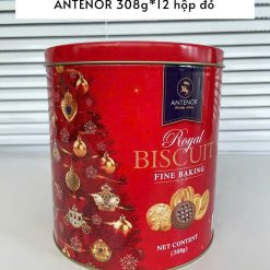Bánh quy hoàng gia hộp thiếc trụ tròn