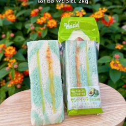 Sandwich tam giác chà bông phomai sốt bơ