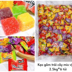 Kẹo gôm trái cây mix vị 4 vị