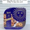 Bánh quy hộp thiếc mặt trời màu xanh